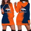 Denver Broncos Gradient Split Hoodie Dress