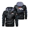 Denver Broncos Hooded Leather Jacket 2