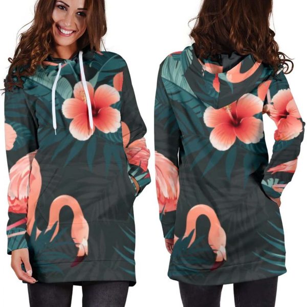 Flamingos Hoodie Dress 2