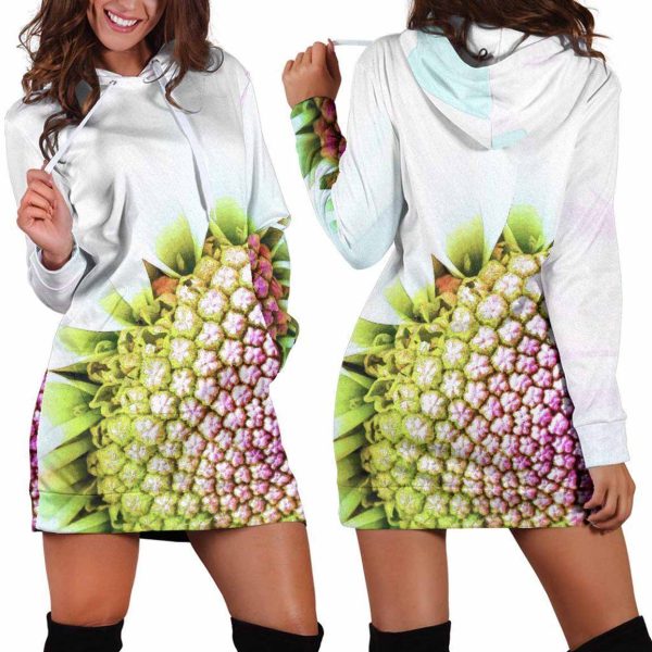 Flower Print Womens Hoodie Dress 1