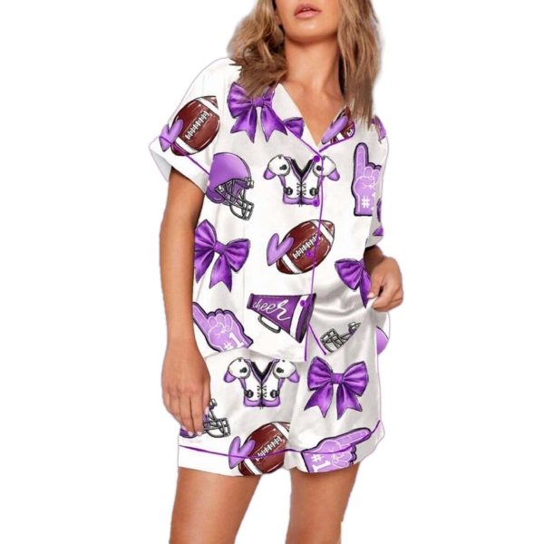 Football Bow Coquette Pajama Set 1