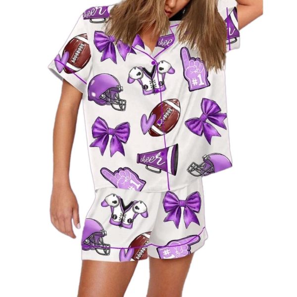 Football Bow Coquette Pajama Set 2