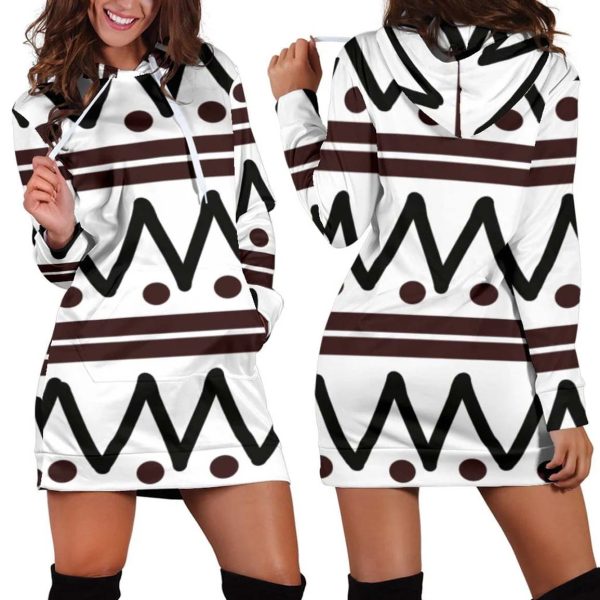 Geometric Tribal Hoodie Dress 1