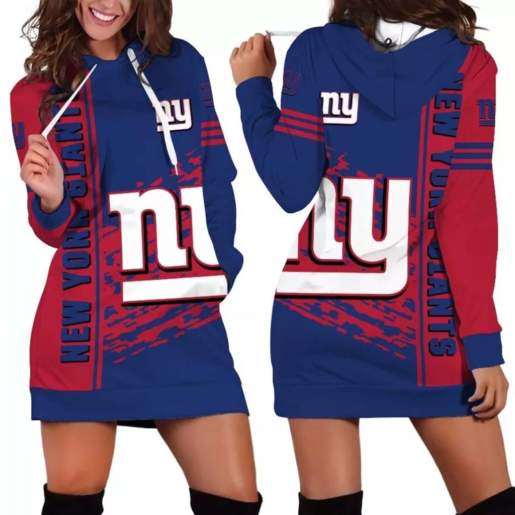 Giants Stripe Splash Women's Hoodie Dress