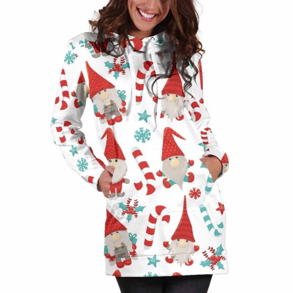 Gnomey Candy Canes Hoodie Dress 2