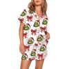 Grnch Christmas Coquette Bow Pajama Set 1