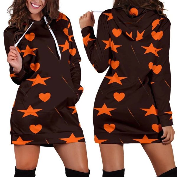 Heart And Star Hoodie Dress 1