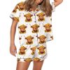 Highland Cow With Sunflowers Pajama Set 3