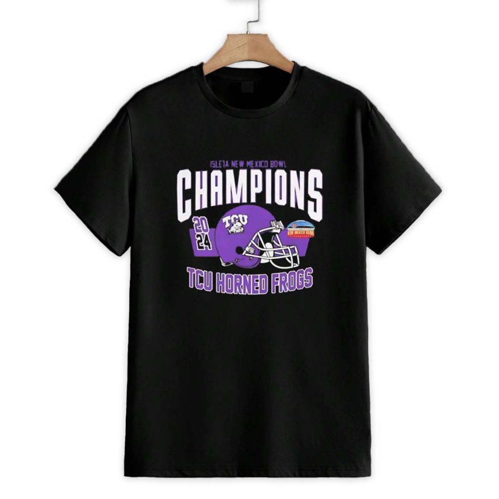 Horned Frogs 2024 New Mexico Bowl Champions Helmet Shirt