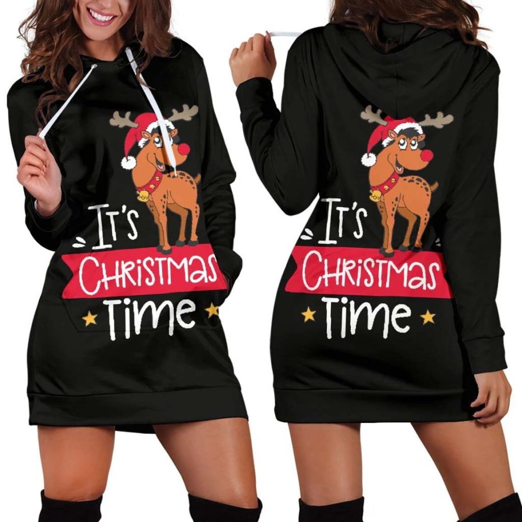 It's Christmas Time Women's Hoodie Dress