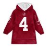 Jalen Milroe Alabama 4 Football Unisex Blanket Hoodie 1