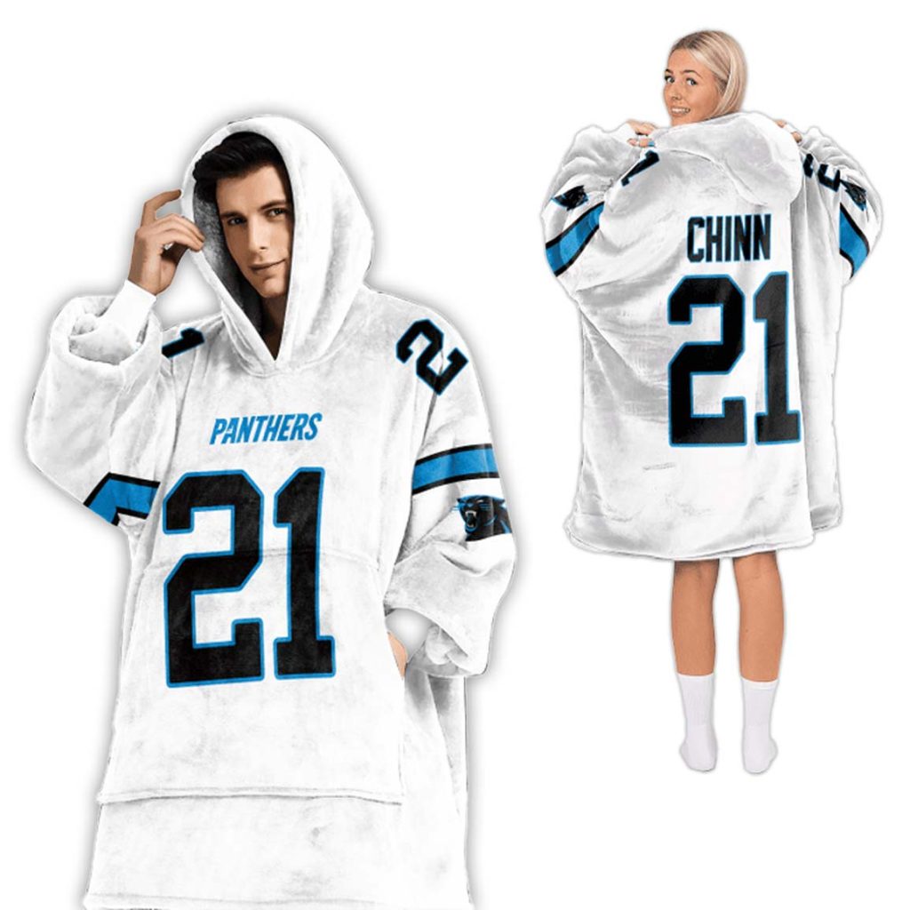 Jeremy Chinn Carolina Panthers Football Unisex Blanket Hoodie 2