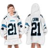 Jeremy Chinn Carolina Panthers Football Unisex Blanket Hoodie 3