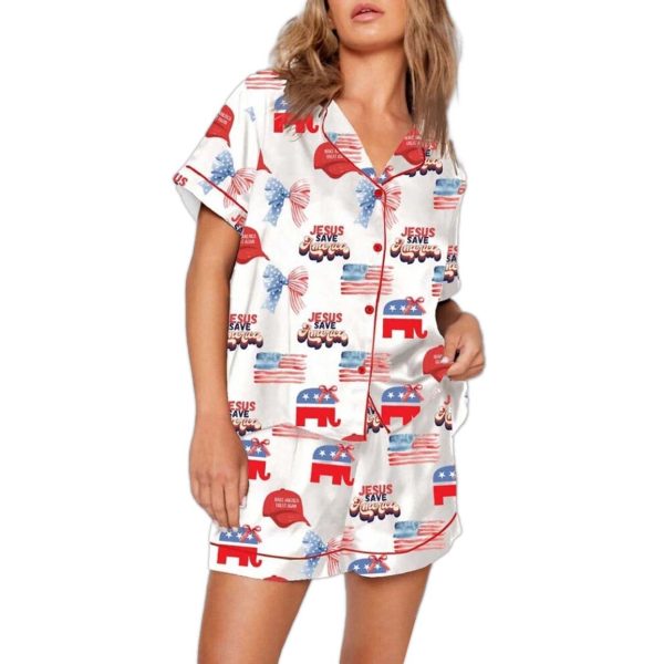 Jesus Save America Pajama Set 1