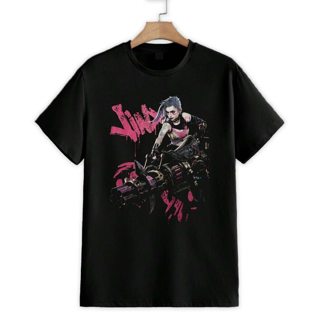 Jinx PowPow LOL Arcane Shirt 1