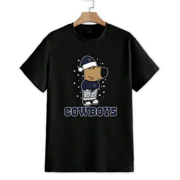 Just A Chill Guy Chill With Dallas Cowboys Christmas Shirt 1