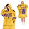 Justin Jefferson Minnesota Vikings Football Unisex Blanket Hoodie 2