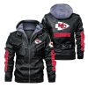 Kansas City Chiefs Hooded Leather Jacket 2