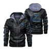 Kansas City Royals Hooded Leather Jacket 2