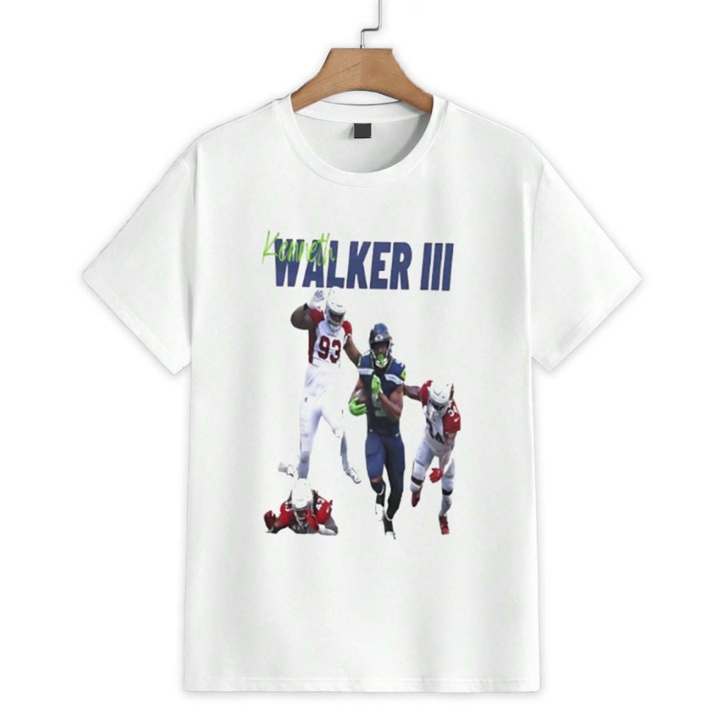 Kenneth Walker III Destroying Cardinals Seattle Seahawks Football Shirt 1