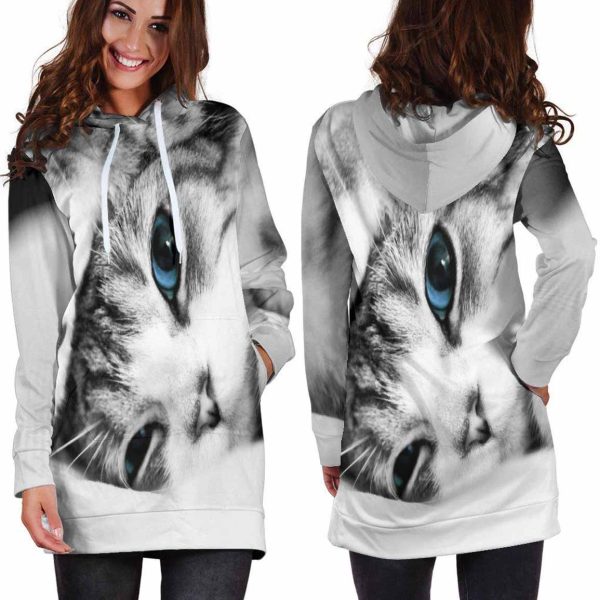 Kitten Womens Hoodie Dress 2