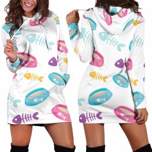 Kitty Food Hoodie Dress 1