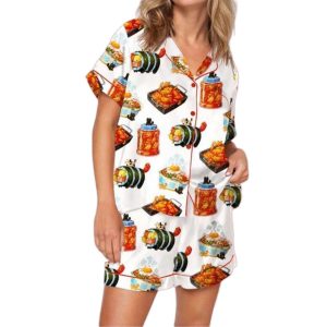 Korean Food Cats Pajama Set 1