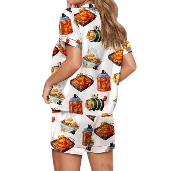 Korean Food Cats Pajama Set 3