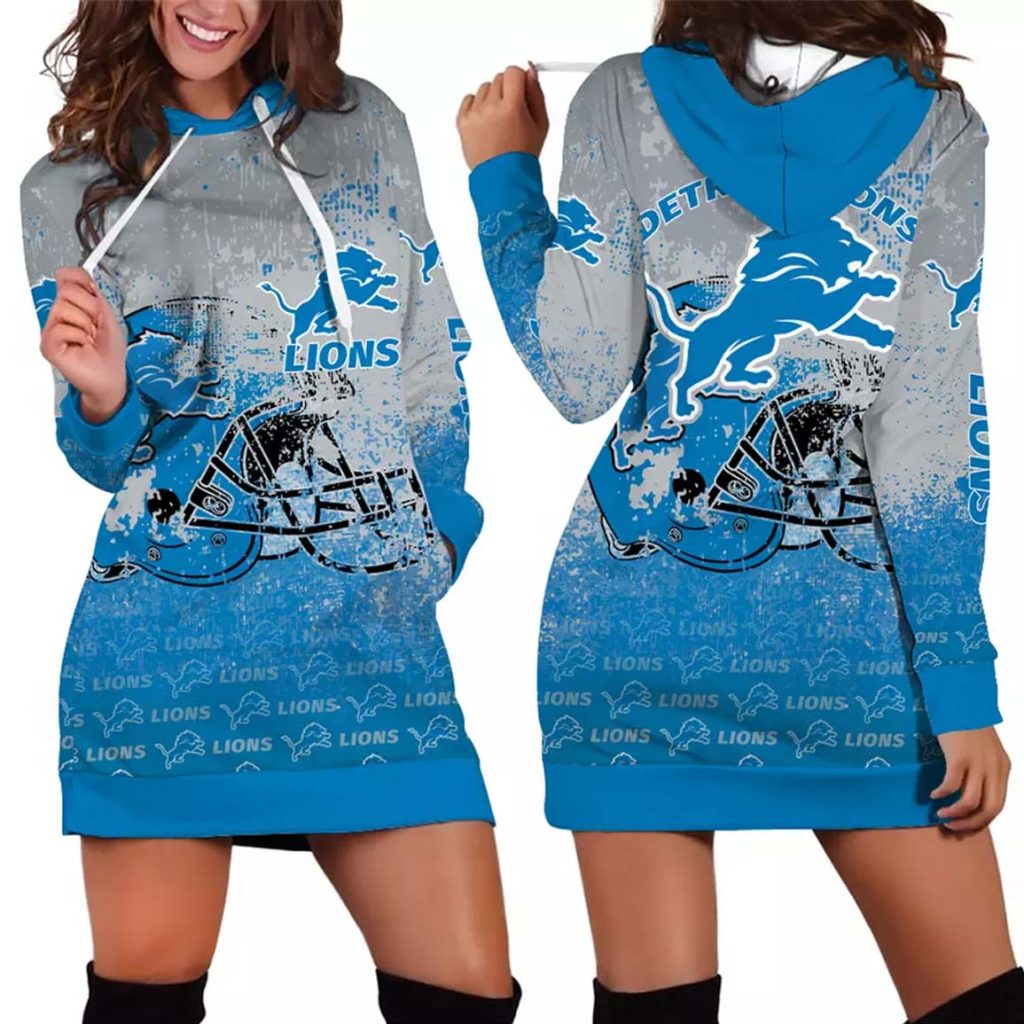 Lions Helmet Grunge Hoodie Dress