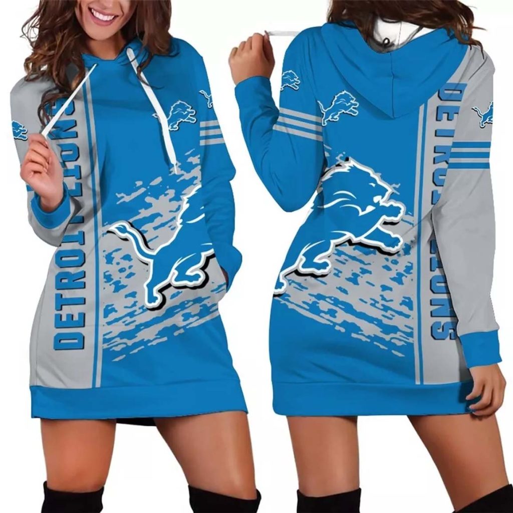 Lions Stripe Splash Hoodie Dress