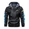 Los Angeles Chargers Hooded Leather Jacket 1