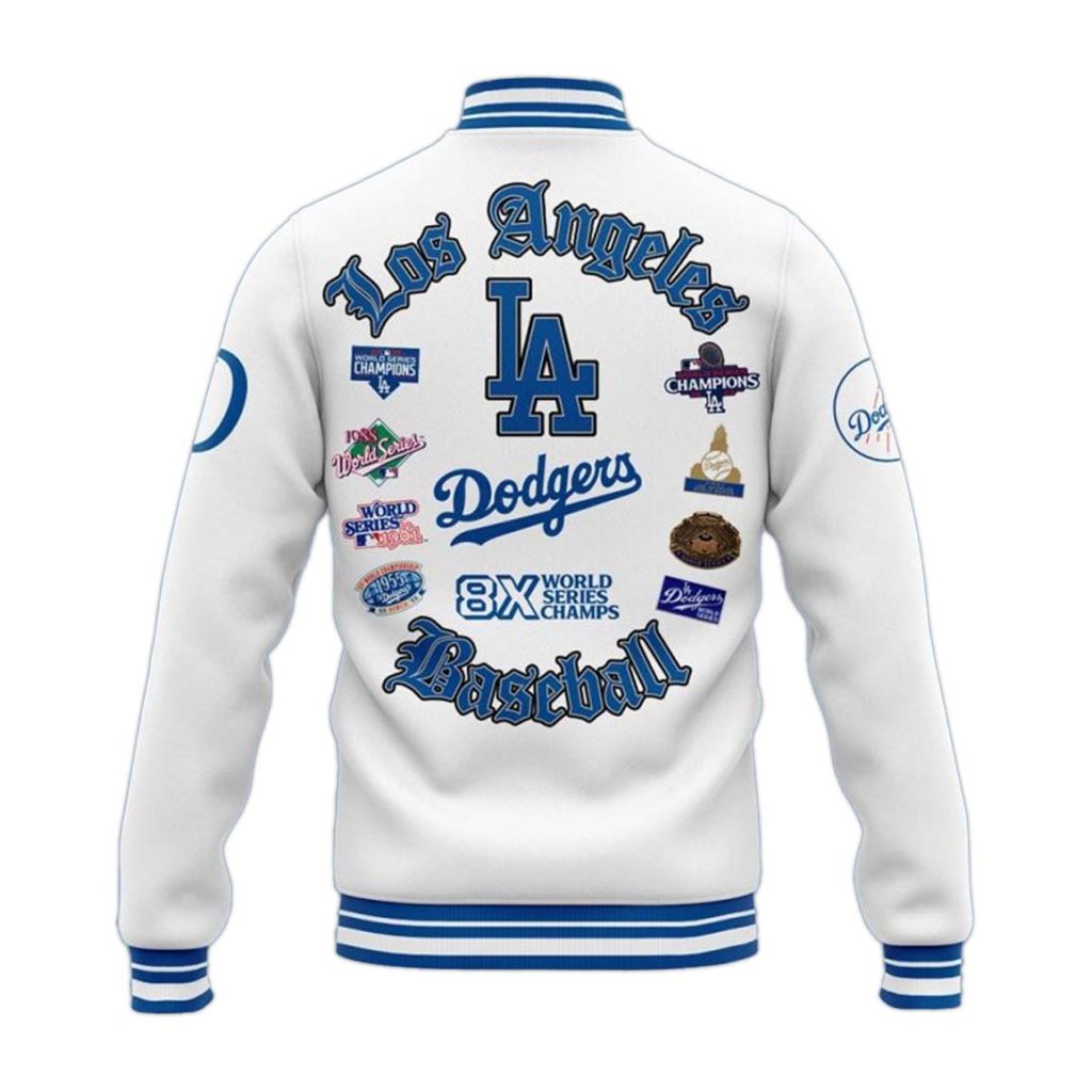 Los Angeles Dodgers 8-Time World Series Champions White Jacket