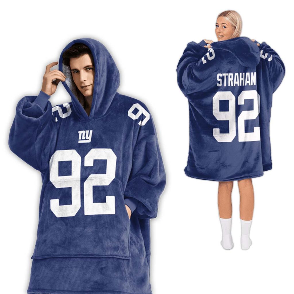 Michael Strahan New York Giants Football Unisex Blanket Hoodie 2