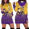 Minnesota Vikings Helmet Grunge Womens Hoodie Dress