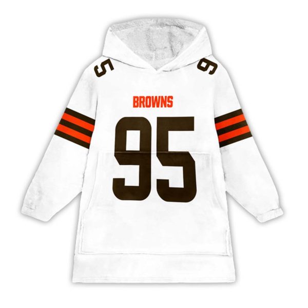 Myles Garrett Cleveland Browns Football Unisex Blanket Hoodie 1