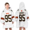 Myles Garrett Cleveland Browns Football Unisex Blanket Hoodie 3