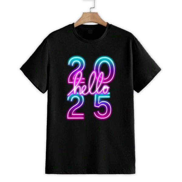 Neon Hello 2025 T Shirt 1