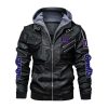 New York Giants Hooded Leather Jacket 1