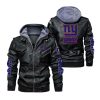 New York Giants Hooded Leather Jacket 2