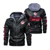 New York Mets Hooded Leather Jacket 2