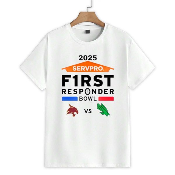 North Texas vs Texas State 2025 First Responder Bowl Shirt 1