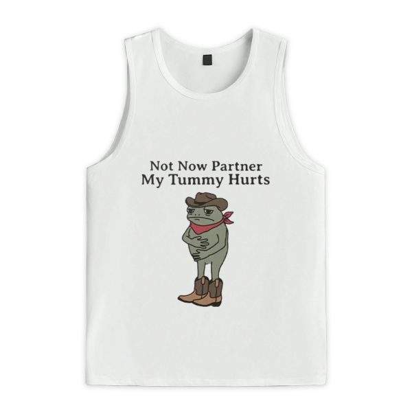 Not Now Partner My Tummy Hurts Shirt 3