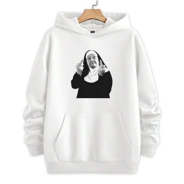 Nun Giving Two Middle Finger Shirt 2