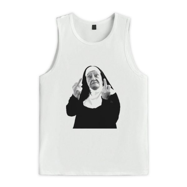 Nun Giving Two Middle Finger Shirt 3