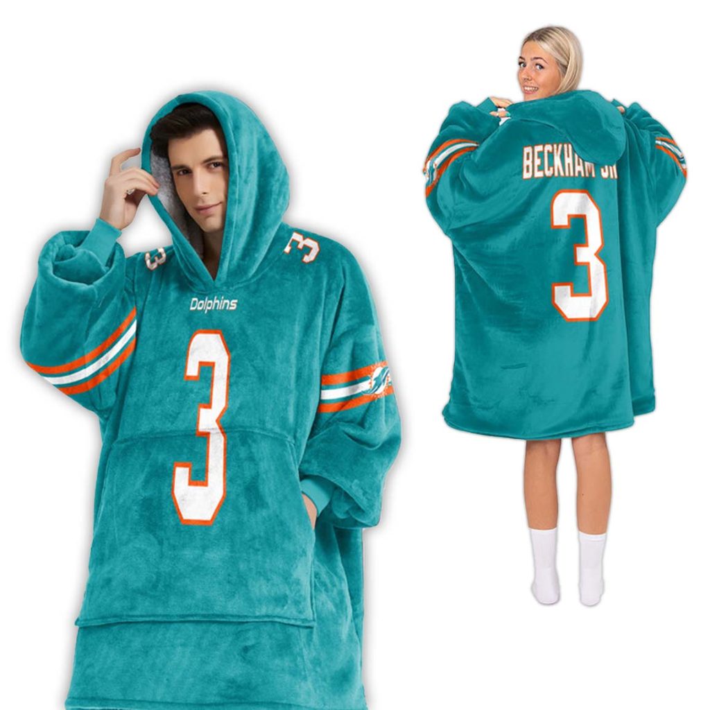 Odell Beckham Jr Miami Football Unisex Blanket Hoodie 2