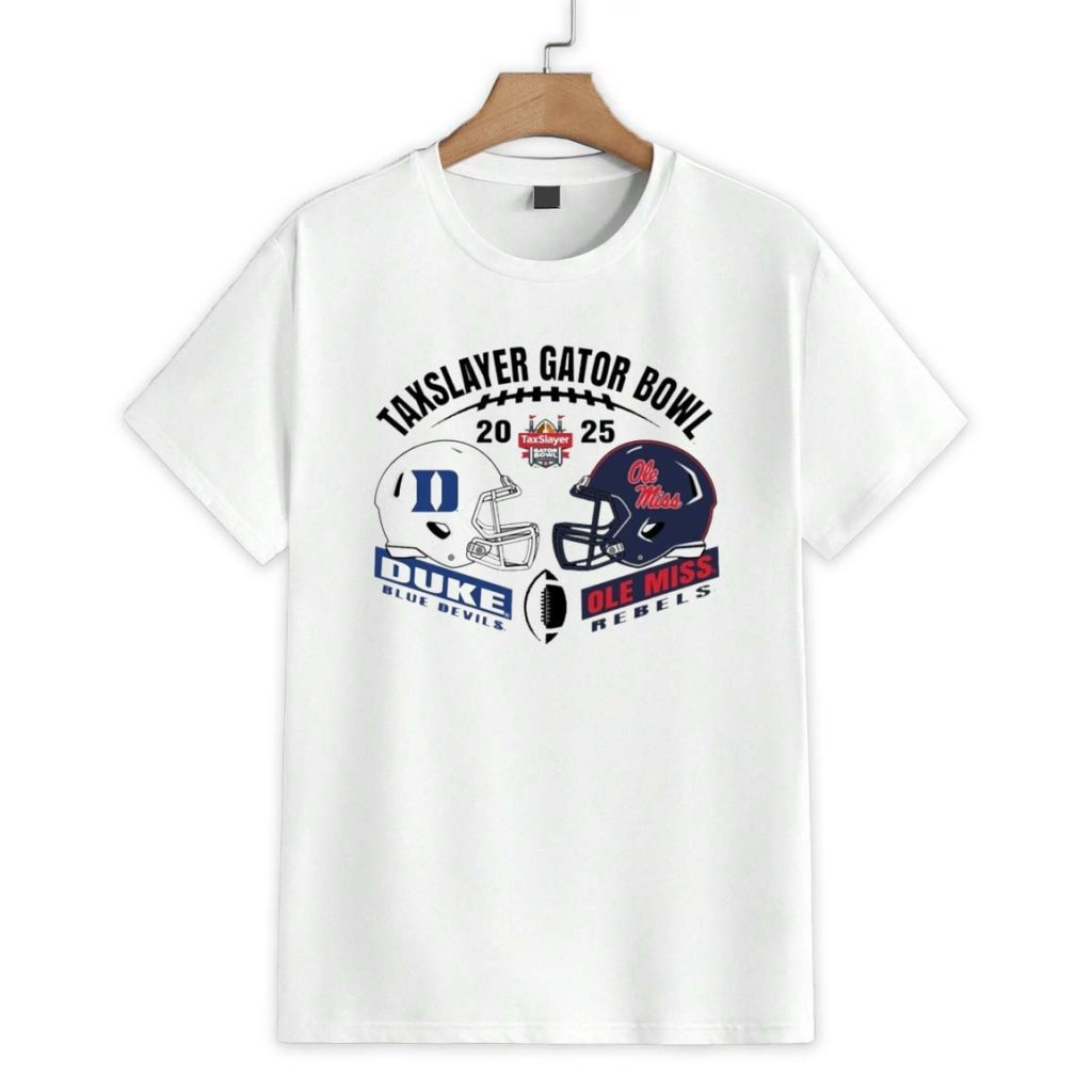 Ole Miss Vs Duke 2025 Taxslayer Gator Bowl Shirt 1