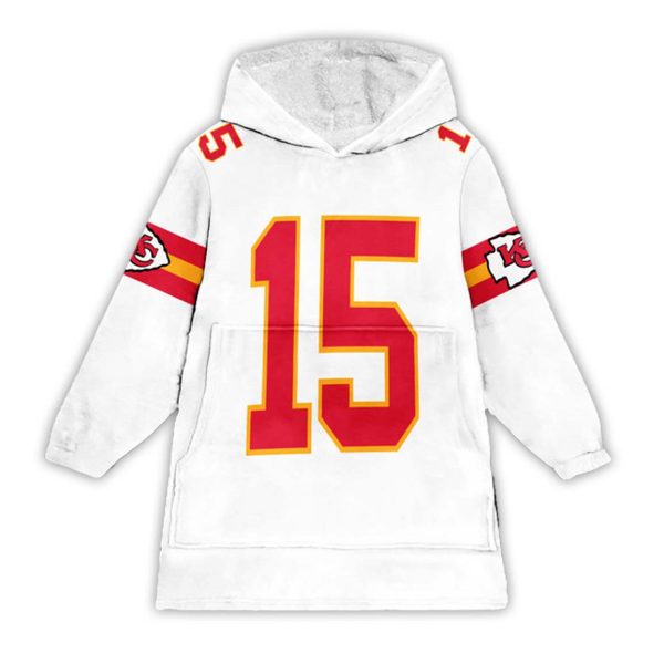 Patrick Mahomes Kansas City Football Unisex Blanket Hoodie 1