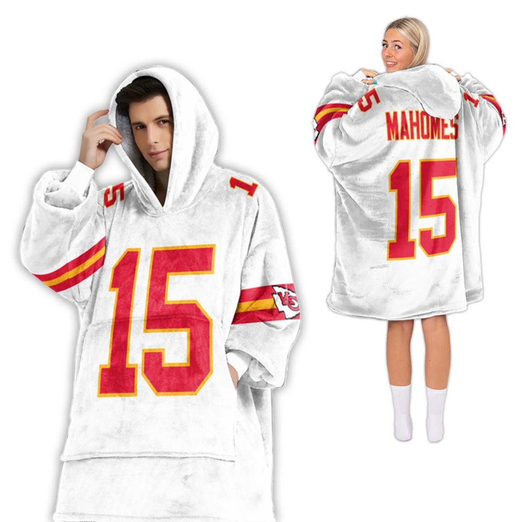 Patrick Mahomes Kansas City Football Unisex Blanket Hoodie 2