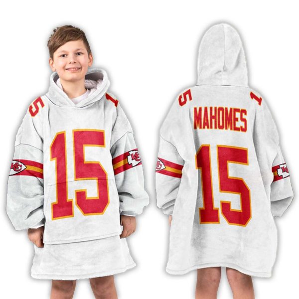 Patrick Mahomes Kansas City Football Unisex Blanket Hoodie 3