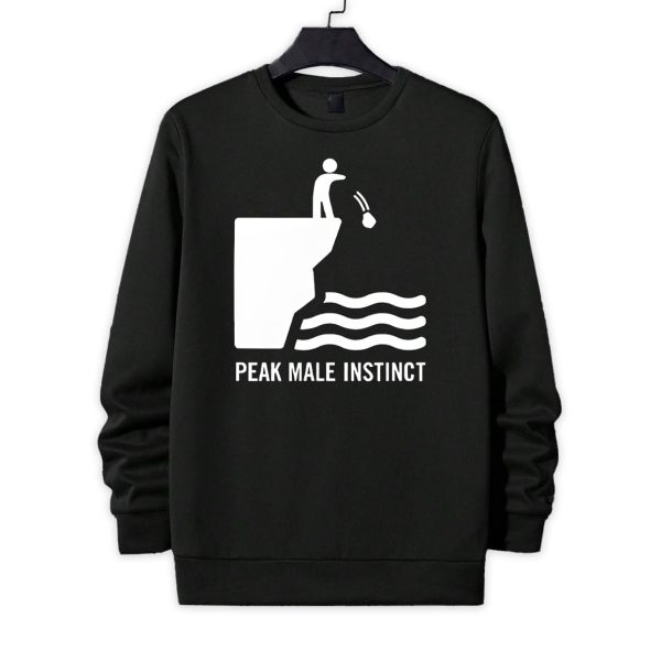 Peak Male Instinct Funny Cliff Rock Throwing Shirt